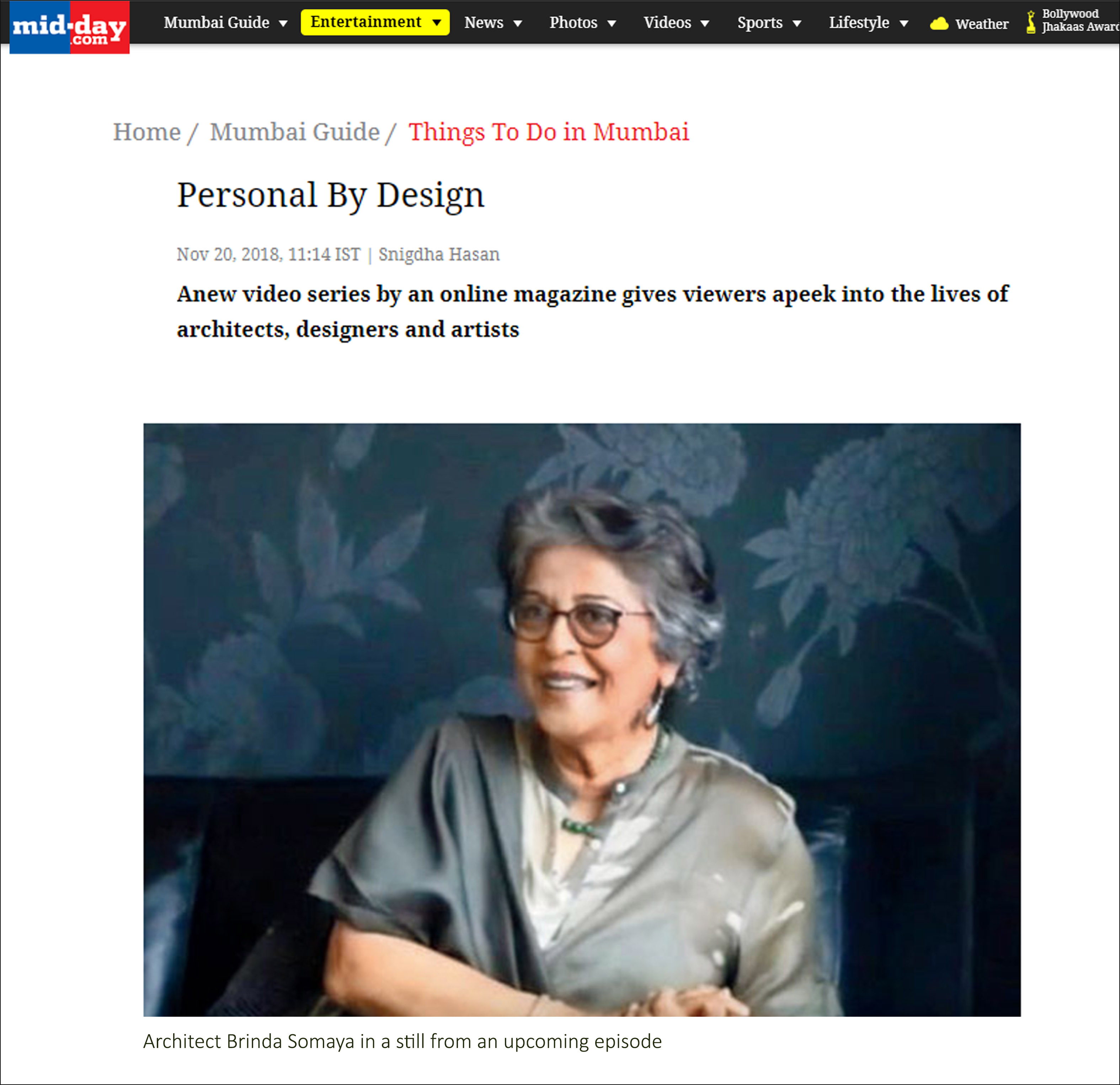 Personal By Design, Mid - Day - On 20 November 2018